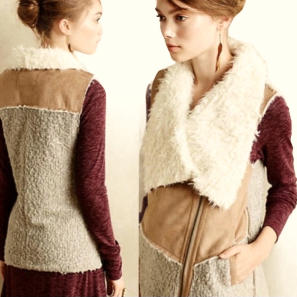 Anthropologie Saturday Sunday Faux Suede Vest